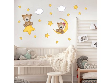 nalepky nalepky na zed nalepka kocka s hvezdami 3534f 1 full