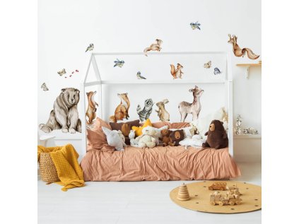 samolepky samolepky na zed samolepka na zed woodland vesela zviratka z lesa 9439f 285 full