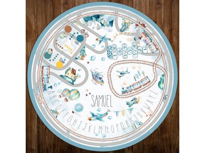 detske koberce na hrani hraci podlozka hraci podlozka pro kluky s cestami vlackem a jmenem 1036p 299 full