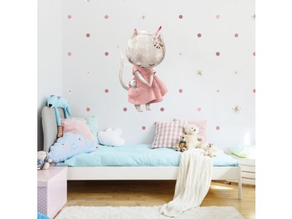 nalepky samolepky na zed samolepky na zed kocka s mysickou a teckami 9291f 151 full