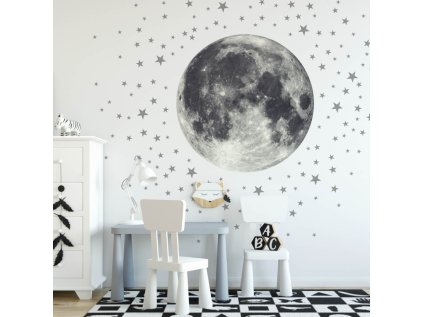 nalepky samolepky na zed nalepky na stenu mesic s hvezdami 9071nf 2 full