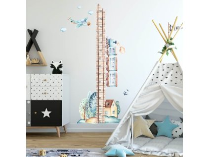 nalepky samolepky na zed chlapecky metr na stenu vlacek 9069f 1 full