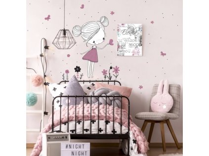 nalepky nalepky na zed inspio vila v pastelovych barvach s motyly a kvetinami 9008f 1 full