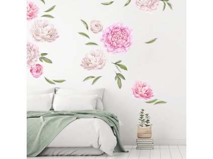 nalepky nalepky na zed samolepici tapety kvetin pivonky 3678bf 1 full