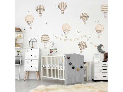 nalepky samolepky na zed nalepky balonu v hnedych barvach 9141f 1 full