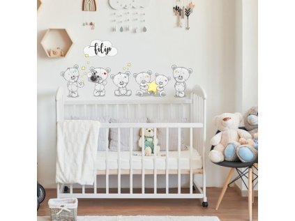 nalepky nalepky na zed nalepky medvidku nad postylku se jmenem 9045f 1 full