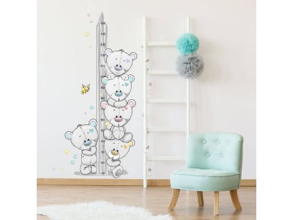 nalepky nalepky na zed detsky metr na zed medvidci 9041f 1 full