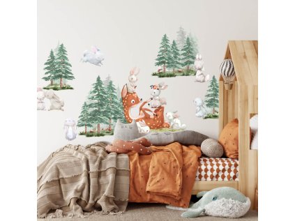 nalepky samolepky na zed samolepky na zed zajicek v lese 9232f 199 full