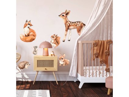 nalepky samolepky na zed zviratka z lesa samolepky pro deti 9231f 181 full