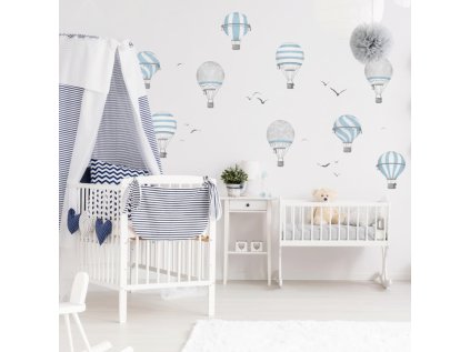 nalepky samolepky na zed nalepky balony v modrem 9118f 1 full