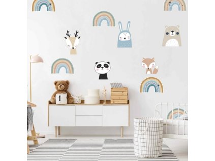 nalepky nalepky na zed duhy v pastelovych barvach nalepky na zed neutral 9995f 1 full