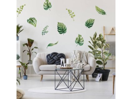 nalepky samolepky na zed samolepky na zed tropicke listy 9094f 1 full