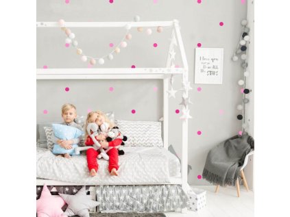 samolepky samolepky na zed tecky na zed v ruzovych barvach tecky a kulicky 9528f 159 full