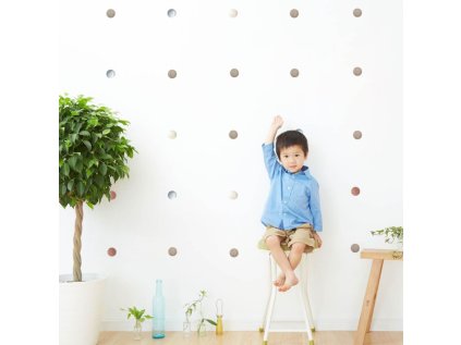 nalepky samolepky na zed samolepky na zed puntiky na zed v zemitych barvach 9004f 166 full