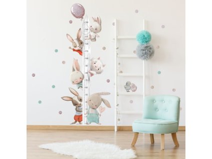 samolepky samolepky na zed detsky metr na zed akvarelova zviratka 9345f 147 full