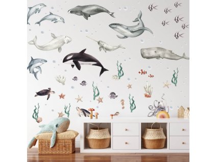 samolepky samolepky na zed samolepky do detskeho pokoje podmorsky svet 9396f 149 full