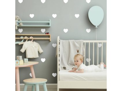 samolepky samolepky na zed srdicka v bilem provedeni samolepky na zed do detskeho pokoje 9542f 160 full