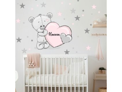 samolepky samolepky na zed samolepka na stenu pro holku medvidek se jmenem 9486f 124 full