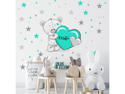 samolepky samolepky na zed detska samolepka na stenu medvidek se jmenem 9485f 191 full