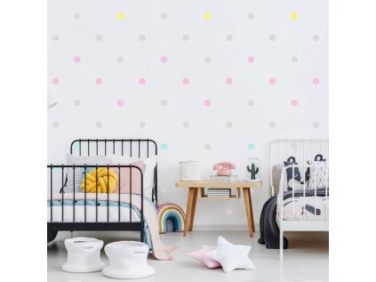 samolepky samolepky na zed samolepky pro deti pastelove tecky na zed 9477f 139 full