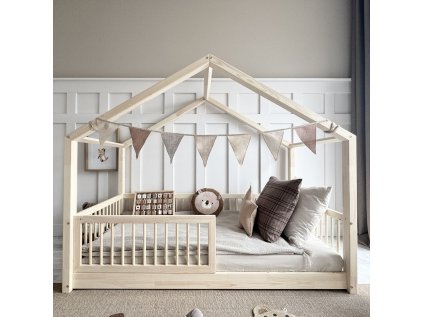 Domečková postel Housebed Alto 120x200 cm , přírodní