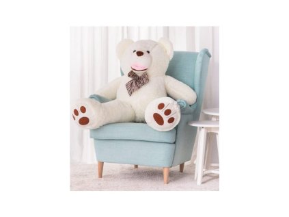 Plyšový medvěd Maty 130 cm bílý
