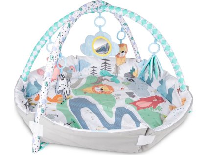 CANPOL babies Edukativní hrací deka s ohrádkou SAFARI 0m+