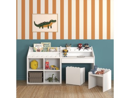 Křesílko Montessori k psacímu stolu bílá