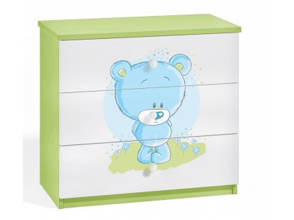 Dětská komoda - modrý medvídek