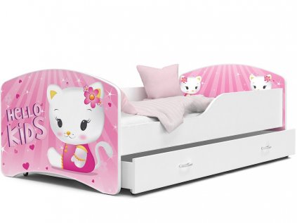 Dětská postel Jan - hello kitty