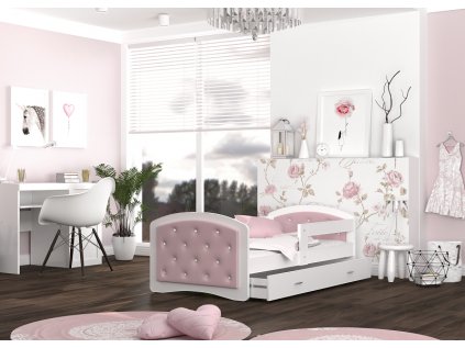 Dětská postel Megi - růžová - 3 varianty
