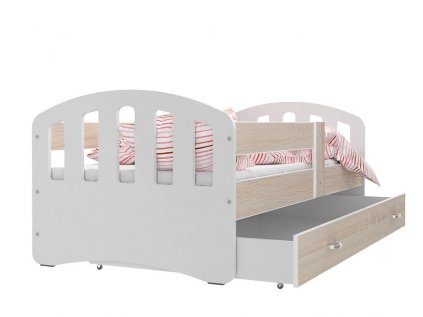 Dětská postel Roman bílá/sonoma