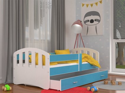 Dětská postel Roman bílo/modrá
