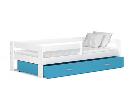 Dětská postel Sára bílá/modrá