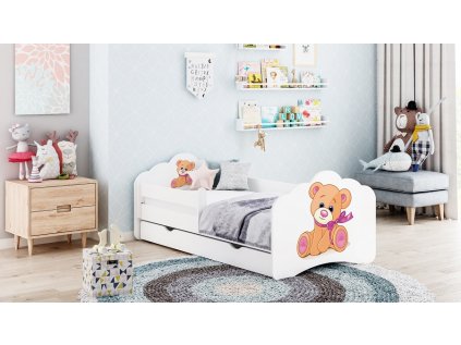 Dětská postel Tobík - medvídek s mašlí