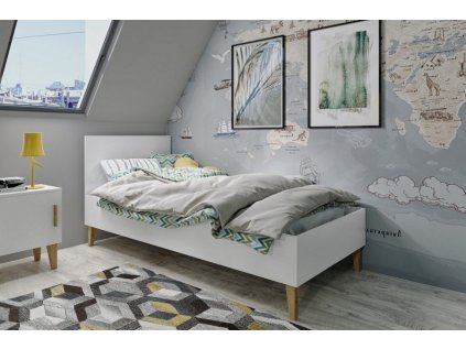 Dětská postel Kubík - bílá 180x80 cm