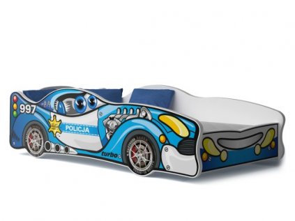 Dětská postel auto 160x80 cm s matrací 02