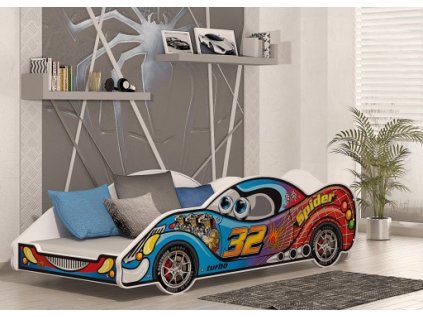 Dětská postel auto 180x90 cm s matrací 04