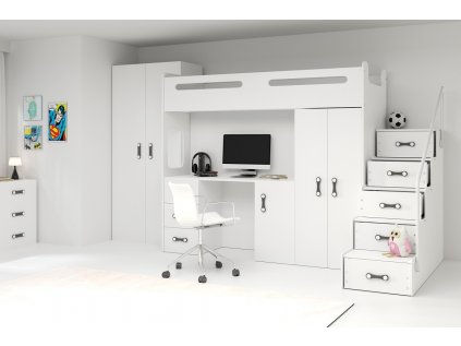 Patrová postel Max 4 - bílá