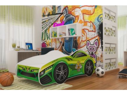 Dětská postel auto 140x70 cm s matrací 09
