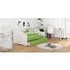 Dětská postel Jirka - bílá/zelená