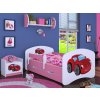 lozko dzieciece happy z szuflada bajkowe auto pink