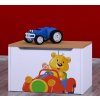 Box na hračky Happy - medvídek v červeném autě