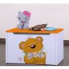 Box na hračky Happy - medvídek s květinou