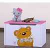 Box na hračky Happy - medvídek s květinou
