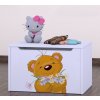 Box na hračky Happy - medvídek s květinou
