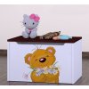 Box na hračky Happy - medvídek s květinou