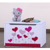 Box na hračky Happy - srdce na balónkách