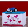 Box na hračky Happy - srdce na balónkách