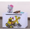 Box na hračky Happy - žlutý bagr